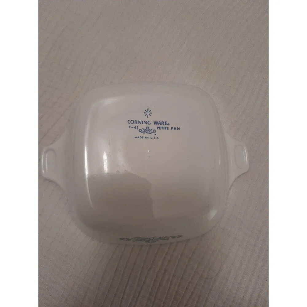Corning Ware Blue Cornflower Mini Casserole Dishes Set of 4 Vintage